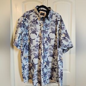 Men's Floral Tropical Shirt Lief Horsens Cotton  Button-Up Shirt SZ 3XLT